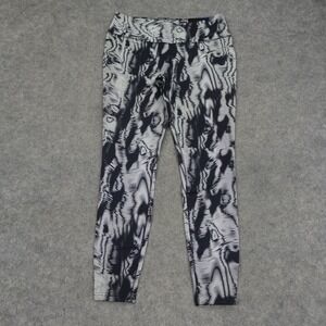 Nike Leggings Womens Large L Black Tight Fit Stretch Pants Dri Fit Geometric